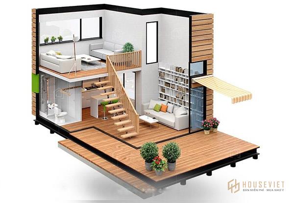 Sự kết nối và đồng nhất trong mẫu nhà tầng 4 đẹp 50m2