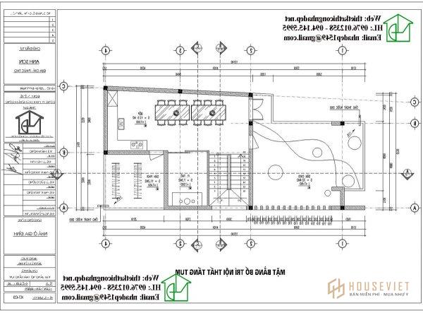 Mặt bằng nội thất tầng 3 NDNP3T223 Mặt bằng nội thất tầng 3 NDNP3T22