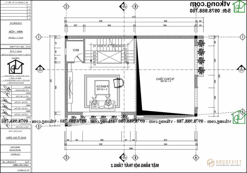 Công năng sử dụng tầng 2 của NP4T002.  người mẫu