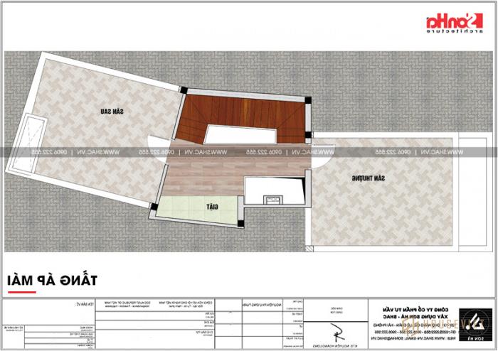 Mặt bằng công năng chi tiết của mẫu nhà ống hiện đại diện tích 64m2 tại Hải Dương 