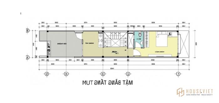 Bản vẽ nhà ống 2 tầng 3 phòng ngủ mặt tiền 4m 2