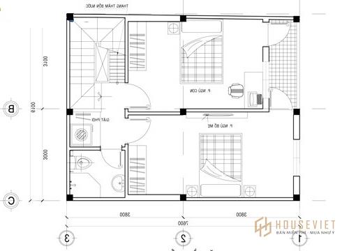 mẫu nhà đẹp 2 tầng 6x8m