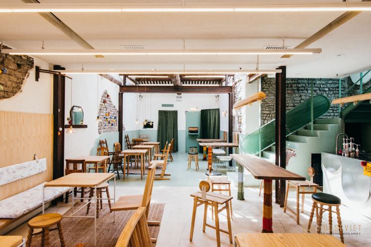 Mẫu thiết kế quán cafe 60m2 nhẹ nhàng, tinh tế