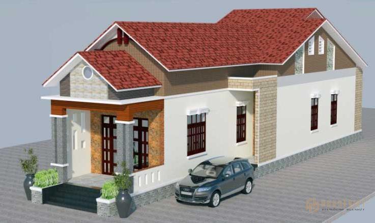 Mẫu nhà cấp 4 rộng 6m 3 phòng ngủ mái thái đẹp