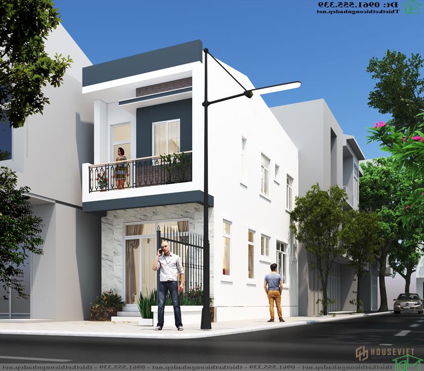 Mẫu nhà ống 2 tầng hiện đại NDNP2T31