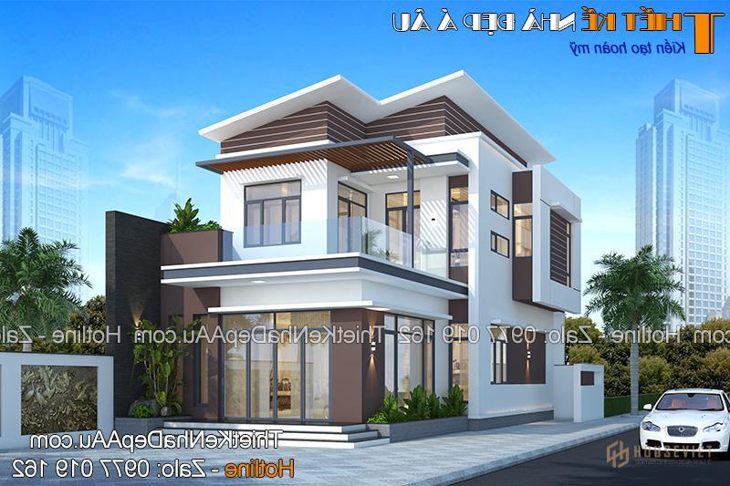 Nhà 2 tầng mái xéo