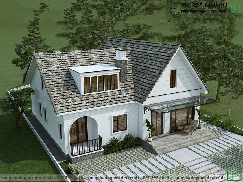 Phối cảnh tổng thể nhà cấp 4 11x11m NDNC4177