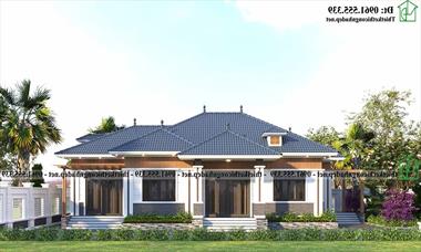 Nhà 1 tầng 3 phòng ngủ 17x10m mái thái ở Thái Bình NDBT1T132