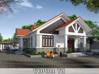 Mẫu nhà mặt tiền 8.5m 1 tầng BT107077