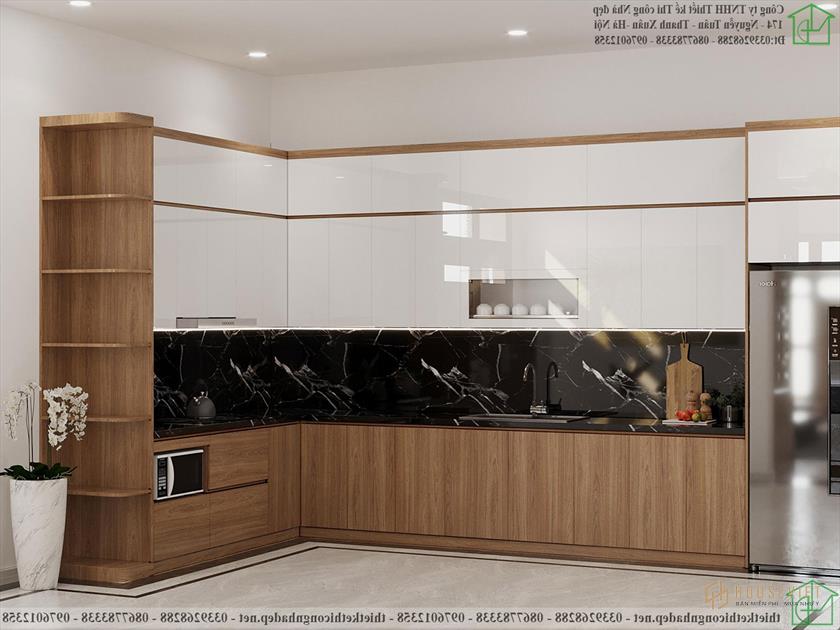 Tủ bếp gỗ công nghiệp hiện đại NDNC4127