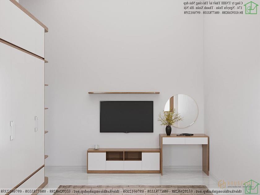 Nội thất phòng ngủ mẫu nhà nhỏ đẹp 9x16m NDNC4127