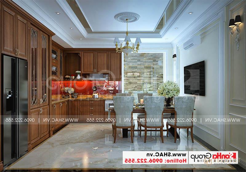 Không gian bếp và phòng ăn nhìn từ góc độ nào cũng rất ấn tượng 