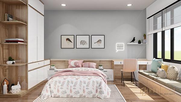 Thiết kế nhà 2 tầng 3 phòng ngủ