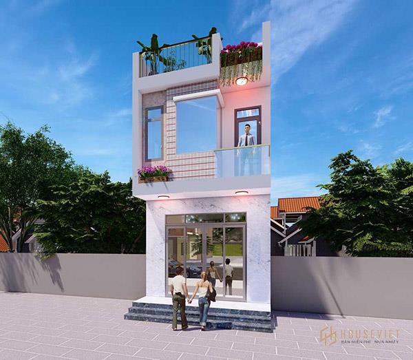 Nhà ống 2 tầng 3 phòng ngủ 5x15