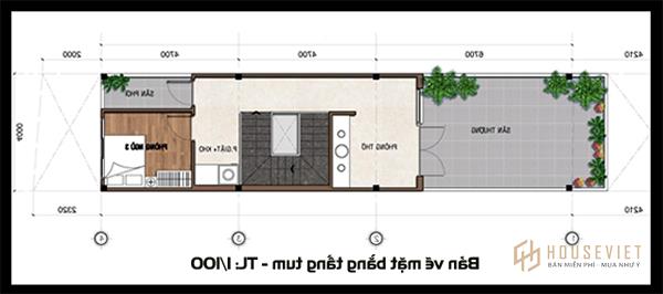 Thiết kế nhà 2 tầng 3 phòng ngủ