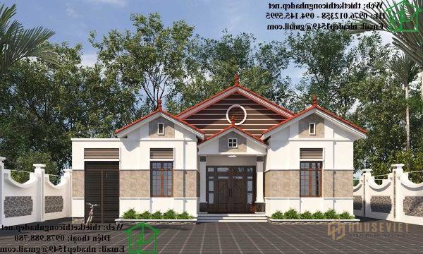 Mẫu nhà cấp 4 8x14m mái thái hiện đại