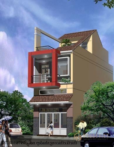 Mẫu thiết kế nhà phố 2 tầng 1 lửng 5x20m mái ngói