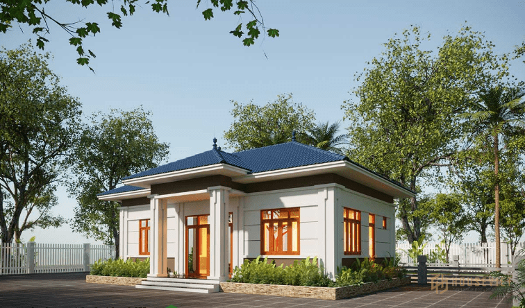 Mẫu nhà 1 tầng mái thái mặt tiền 7m