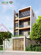 Mẫu thiết kế nhà phố 4 tầng diện tích 6,85 × 13,6m tại quận Tân Bình