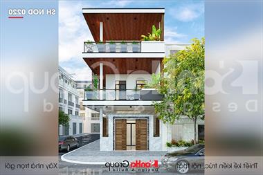 Nhà phố 3 tầng hiện đại tại Hải Phòng nội thất gỗ - SH NOD 0220