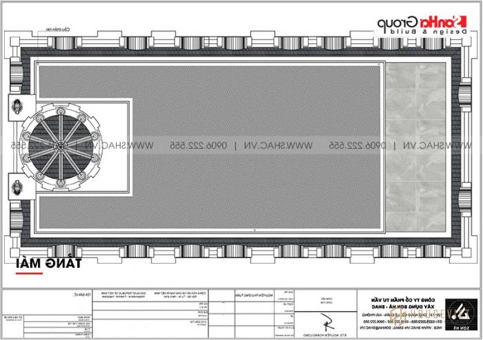 Mẫu thiết kế khách sạn 3 sao tân cổ điển - Mã số: 0078 30 Bản vẽ mặt bằng công năng tầng hầm khách sạn tân cổ điển tiêu chuẩn 3 sao
