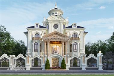 Mẫu thiết kế biệt thự lâu đài tân cổ điển 3 tầng (TGDĐ: Anh Hải - Đà Lạt) BT32543