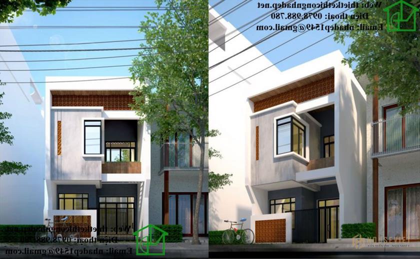Mẫu thiết kế nhà ống 2 tầng, nhà phố 2 tầng đẹp tại Định Công - Hà Nội