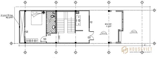 Mẫu nhà 50m2 được bố trí tầng 3 độc đáo và cuốn hút