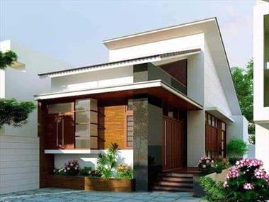 Mẫu nhà ống 1 tầng có gác lửng tận dụng không gian