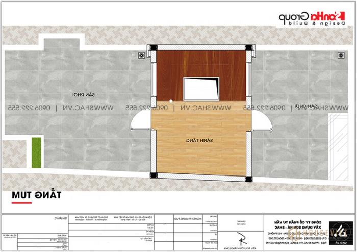 Mẫu nhà 3 phòng ngủ hiện đại 5,57x18,21m tại Hải Phòng đơn giản mà đẹp - SH NOD 0129 20 Mặt bằng công năng nhà ống 3 tầng hiện đại tại Hải Phòng