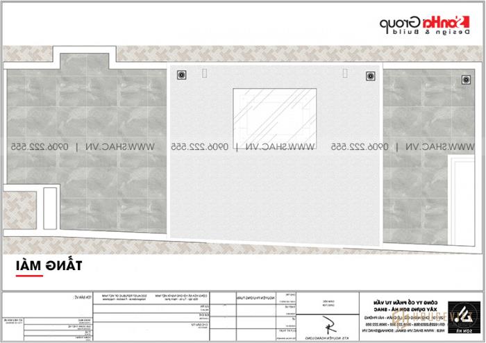 Mẫu nhà 3 phòng ngủ hiện đại 5,57x18,21m ở Hải Phòng đơn giản mà đẹp - SH NOD 0129 21 Mặt bằng công năng tầng 1 mẫu nhà ống 3 tầng hiện đại tại Hải Phòng