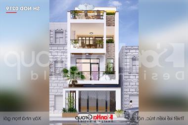 Mẫu nhà 3 phòng ngủ hiện đại 5,57 × 18,21m tại Hải Phòng đơn giản mà đẹp - SH NOD 0129