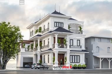 Biệt thự 3 tầng phong cách tân cổ điển rộng 260m2 - SH BTP 0168