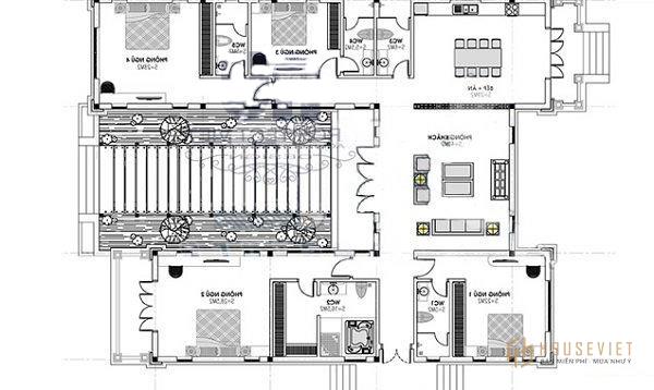 Bản vẽ nhà cấp 4 mái thái đẹp ấn tượng ngay từ cái nhìn đầu tiên