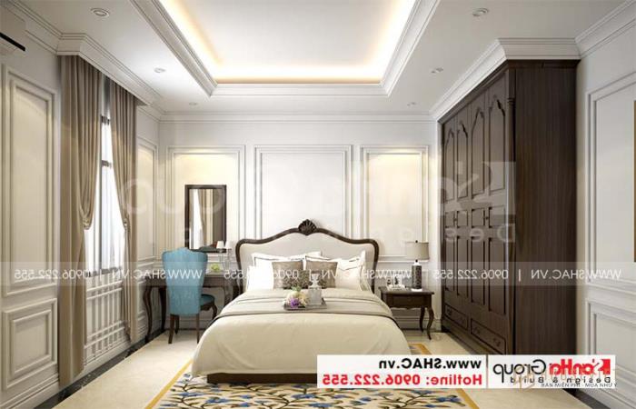 Các  Mẫu phòng ngủ đẹp của nhà phố sử dụng nội thất gỗ là chủ yếu