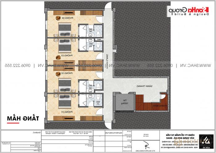 Tầng trệt khách sạn tiêu chuẩn 2 sao hiện đại Hạ Long 