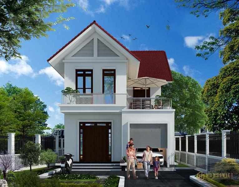 Ví dụ mẫu nhà ống 2 tầng 7x15m