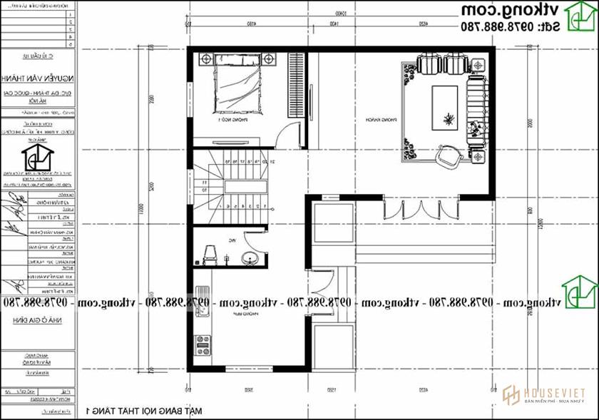 Công năng sử dụng tầng 1 của mẫu NP2T016