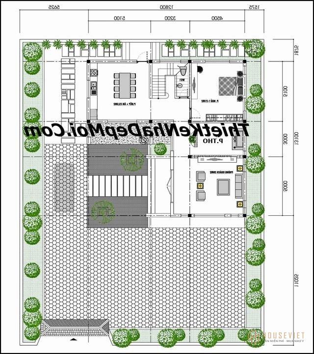 Phương án nhà 2 tầng 100m2 đơn giản ở nông thôn