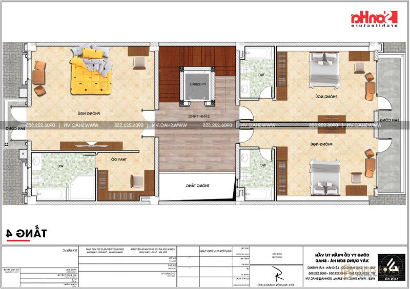 Detail drawing of the 4th floor