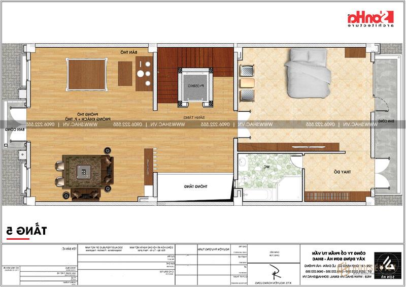 Detailed drawing of the 5th floor