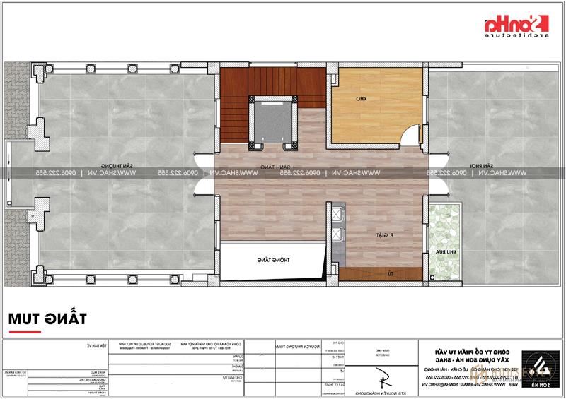 Detailed drawing of the attic floor 