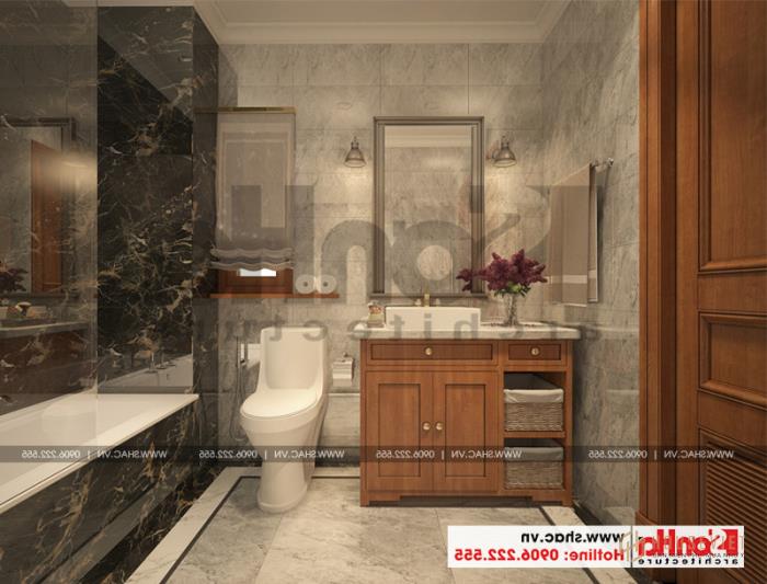 Interior design of luxury bathroom and toilet of 5-storey villa