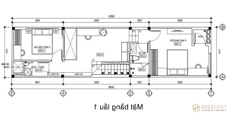 Mẫu nhà ống 2 tầng mặt tiền 5m đẹp