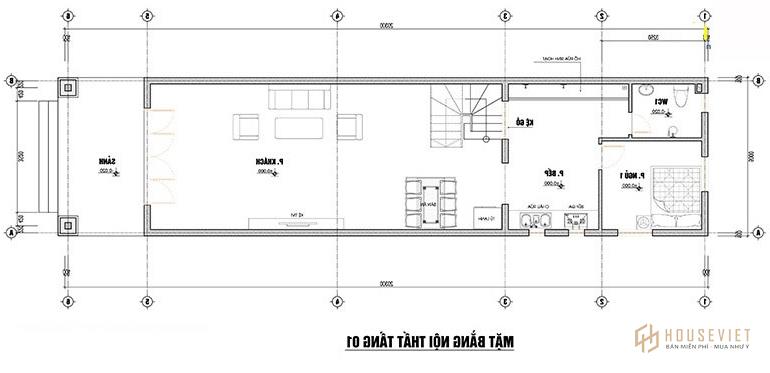 Mẫu nhà ống 2 tầng mặt tiền 5m đẹp