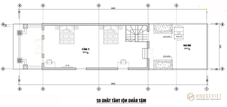 Mẫu nhà ống 2 tầng mặt tiền 5m đẹp