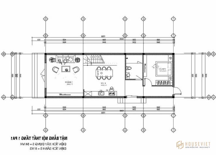 Mẫu nhà ống 2 tầng mặt tiền 5m đẹp