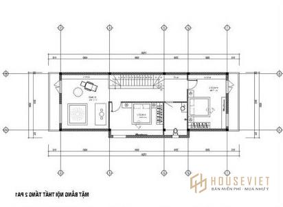 Mẫu nhà ống 2 tầng mặt tiền 5m đẹp