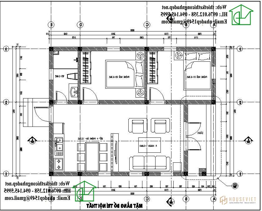 Cách bố trí nội thất nhà cấp 4 hiện đại NDNC435