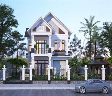 Mẫu biệt thự 9x16m phong cách nhẹ nhàng, thanh thoát và hiện đại